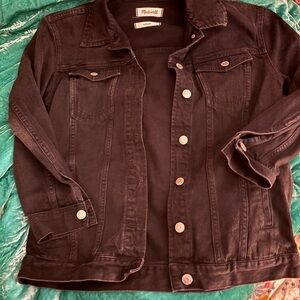 Madewell Charcoal Oversized Denim Jacket